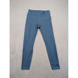 FLEO Leggings Womens Large Blue High Rise Athletic Yoga Workout Pants Gym